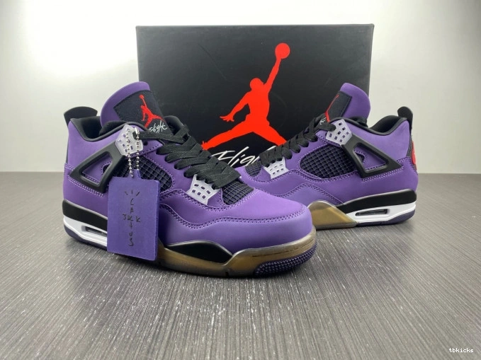 Rep TBK (Friends and Family) Retro LN4 766296 4 Purple Jordan Scott Travis 0706